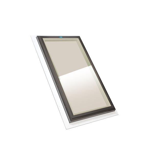 Columbia Double Glazed Bronze 22.5 x 30.5 Self Flashing Glass Fixed Skylight - Brown