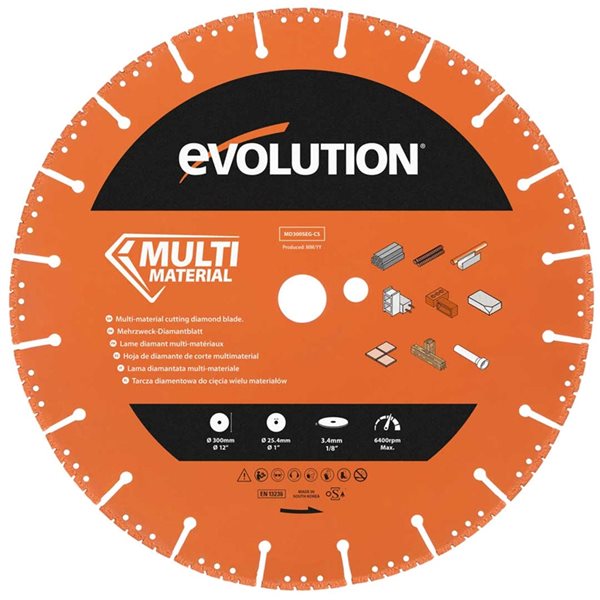 Evolution 12-in Segmented Metal Cutting Diamond Blade with 1-in Arbour