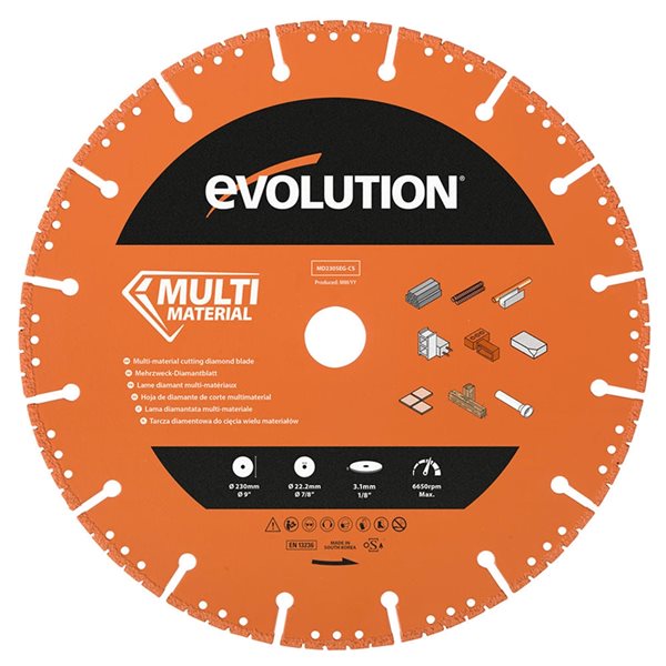 Evolution 9-in Segmented Metal Cutting Diamond Blade with 7/8-in Arbour