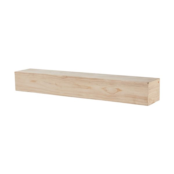 Pearl Mantels 60-in W x 8-in H x 10-in D Unfinished Distressed Pine Wood Mantel Shelf
