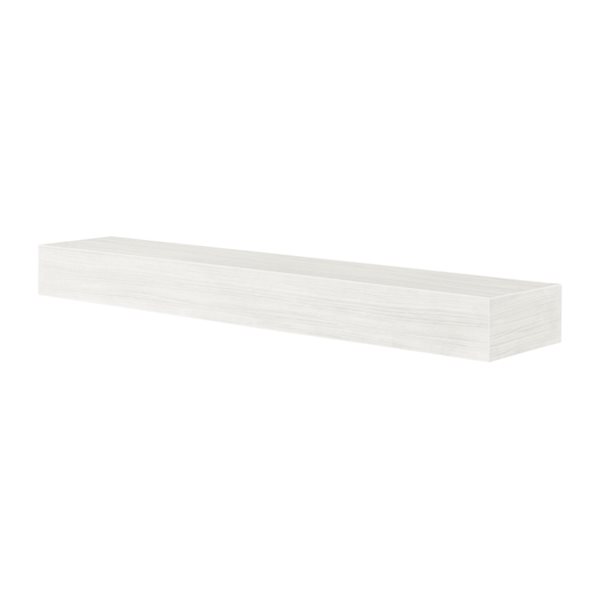 Pearl Mantels 48-in W x 5-in H x 9-in D Whitewash Composite Mantel Shelf