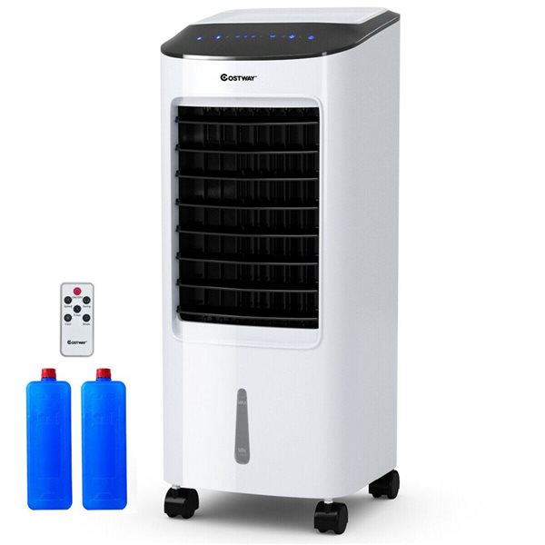 COSTWAY Evaporative Air Cooler with Fan & Humidifier Portable