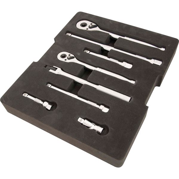 Dynamic Tools 9-Piece Ratchet and Accessories Set, 3/8-in and 1/2-in Drive