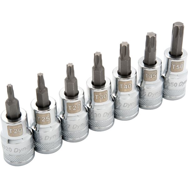 Dynamic Tools 7-piece SAE and Metric Combination 1/2-in Drive Shallow Socket Set