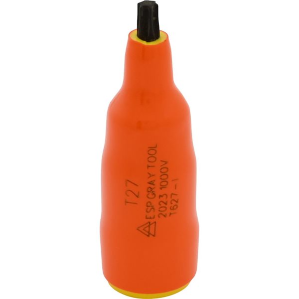 Gray Tools T27 x 3/8-in Drive Standard Length Torx Head, Insulated Socket