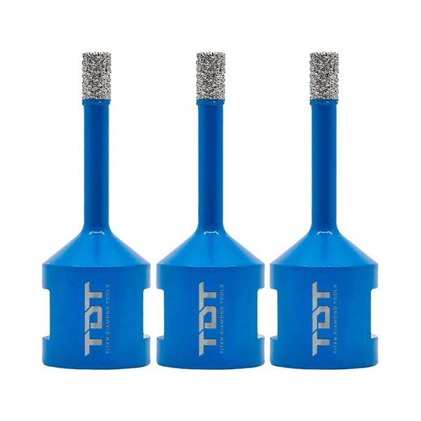 Titan Diamond Tools Pro Series 1/4-in Wet/Dry Diamond Core Drill Bits - 3/Set