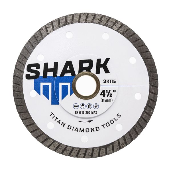Titan Diamond Tools Shark Pro Series 4-1/2-in Wet/Dry Cut Segmented Turbo Diamond Saw Blade