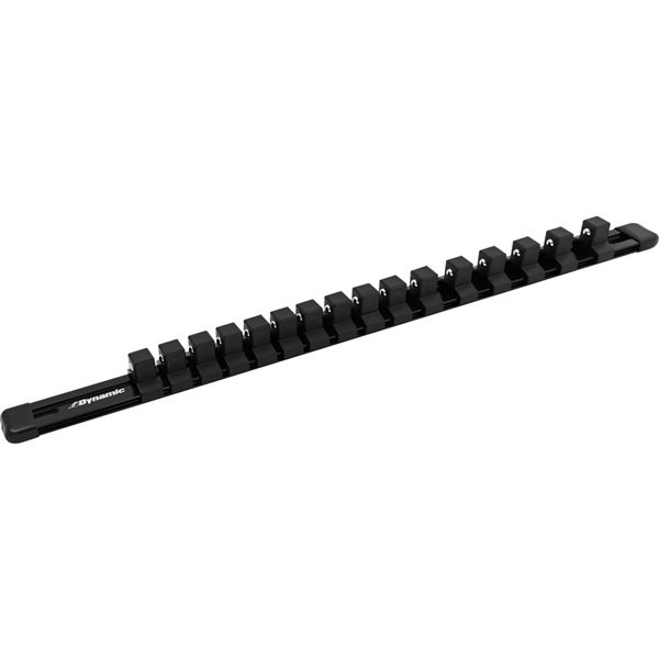 Dynamic Tools 1/2-in Black Drive Aluminum Socket Rail