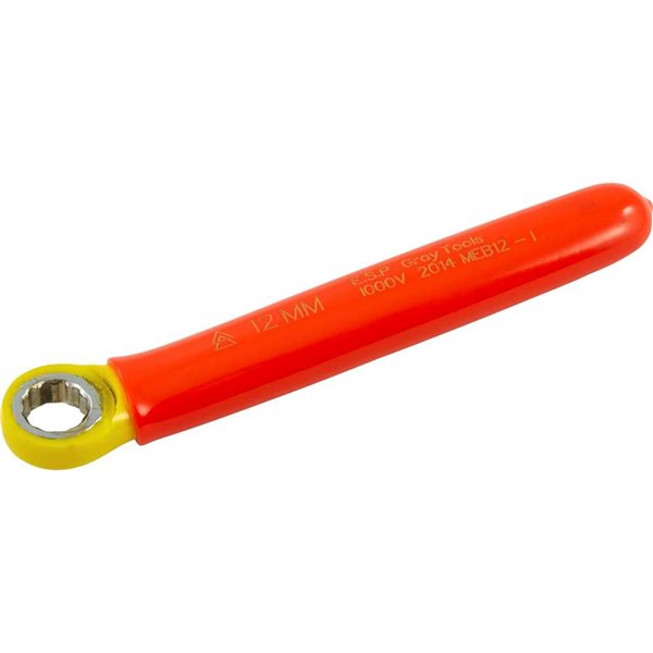 Gray Tools 12-mm Insulated Metric Standard Combination Wrench