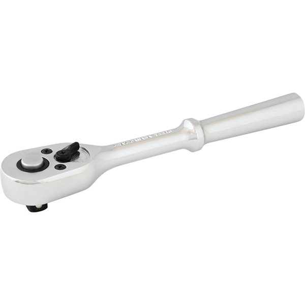 Gray Tools 3/8-in Drive 40-Tooth Mirror Chrome Quick Release Ratchet, 7-1/2-in Long