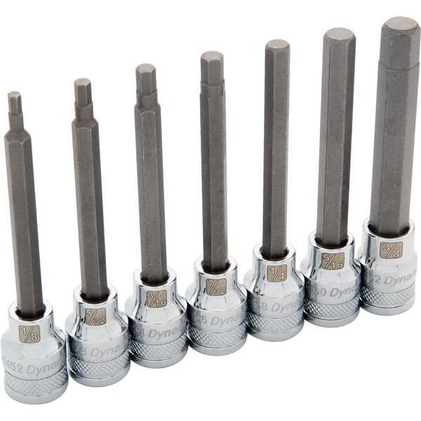 Dynamic Tools 7-piece SAE 3/8-in Drive Deep Socket Set
