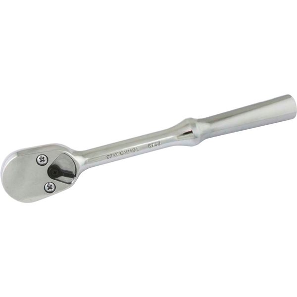 Gray Tools SAE and Metric Combination 1/2-in Drive 32T Chrome Reversible Ratchet - 10-in long