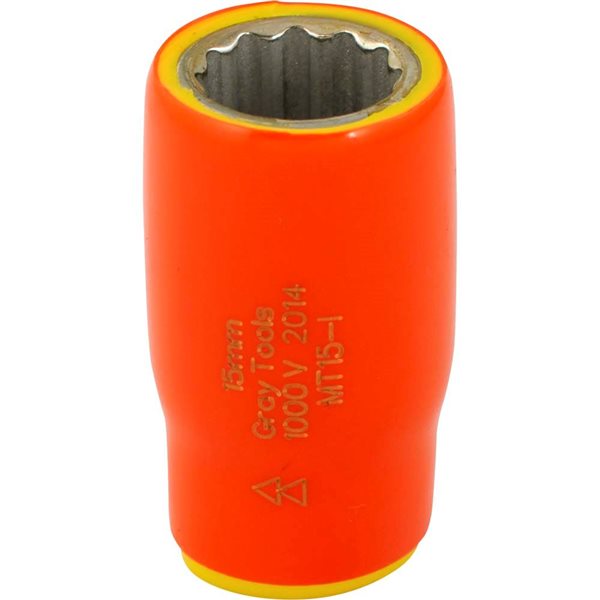 Gray Tools Metric 3/8-in Drive 12-point 15 mm Shallow Socket