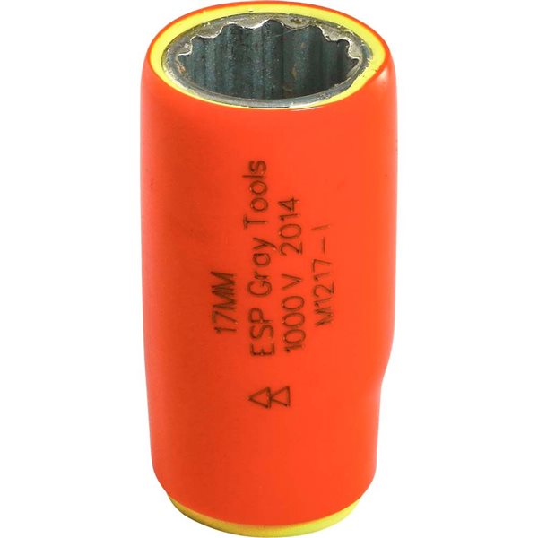 Gray Tools Metric 1/2-in Drive 12-point 17 mm Shallow Socket