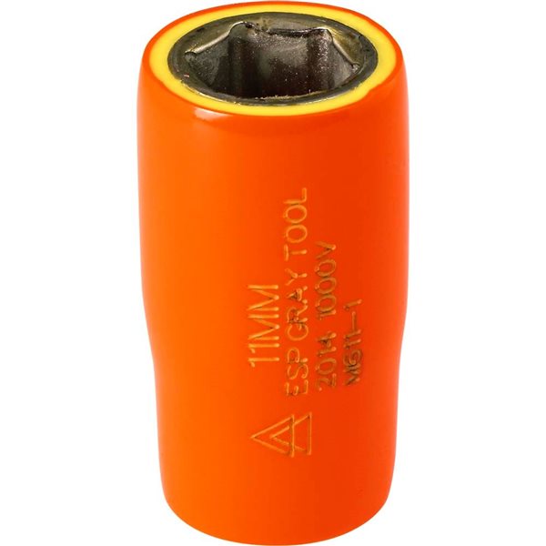 Gray Tools Metric 1/4-in Drive 6-point 11 mm Shallow Socket