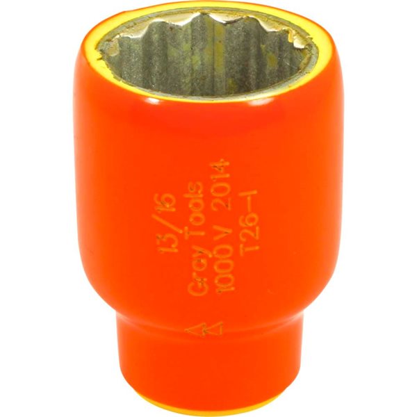 Gray Tools 13/16-in x 3/8-in Drive Insulated Standard Length Socket