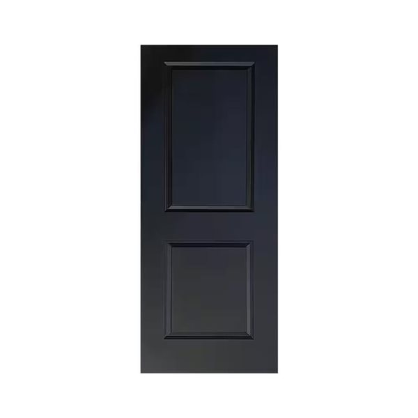 CALHOME 36 x 80-in Black Painted Finished Composite MDF 2 Panel Interior Door Slab for Pocket Door