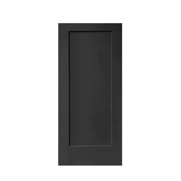 CALHOME 30 x 80-in Black Stained Composite MDF 1 Panel Interior Pocket Door