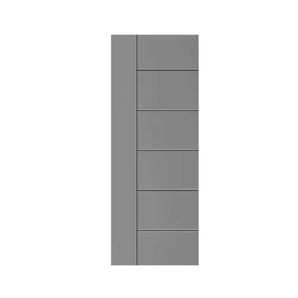 CALHOME Metropolitan Series 30 x 80-in Light Grey Stained Composite MDF Panelled Interior Door Slab for Pocket Door