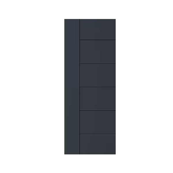 CALHOME Metropolitan Series 30 x 80-in Charcoal Grey Stained Composite MDF Panelled Interior Door Slab for Pocket Door