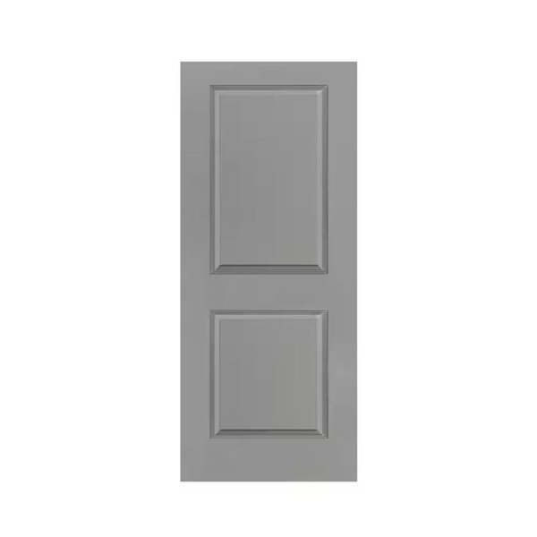 CALHOME 36 x 80-in Light Grey Painted Finished Composite MDF 2 Panel Interior Door Slab for Pocket Door