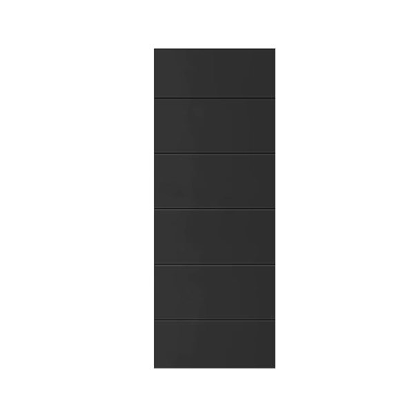 CALHOME Modern Classic Series 36 x 80-in Black Stained Composite MDF Panelled Interior Door Slab for Pocket Door