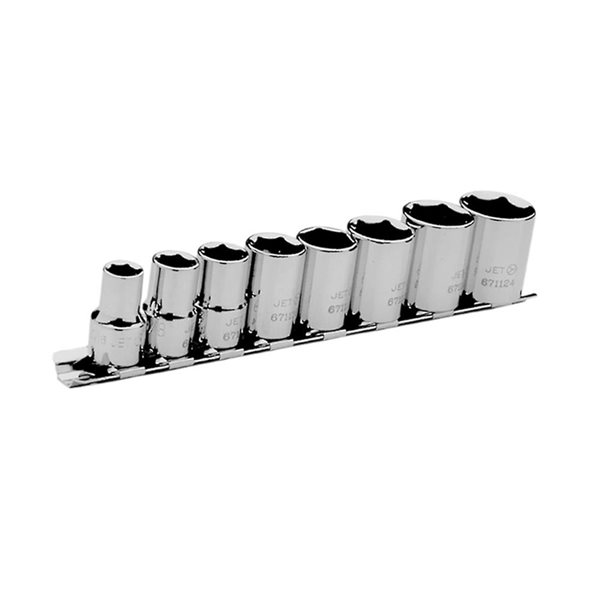JET 8-Pc 3/8-in Drive SAE Socket Set - 6 pt.