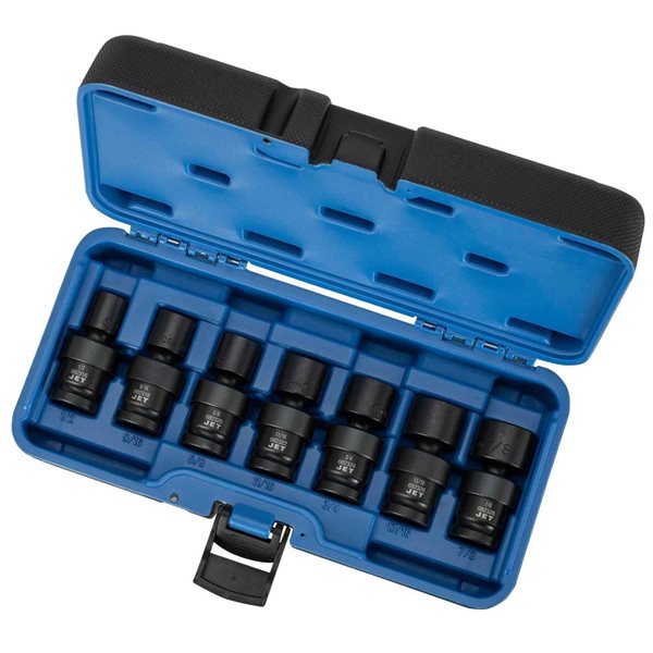 JET 1/2-in Drive SAE Universal Impact Socket Set - 6 pt. - 7 pc.
