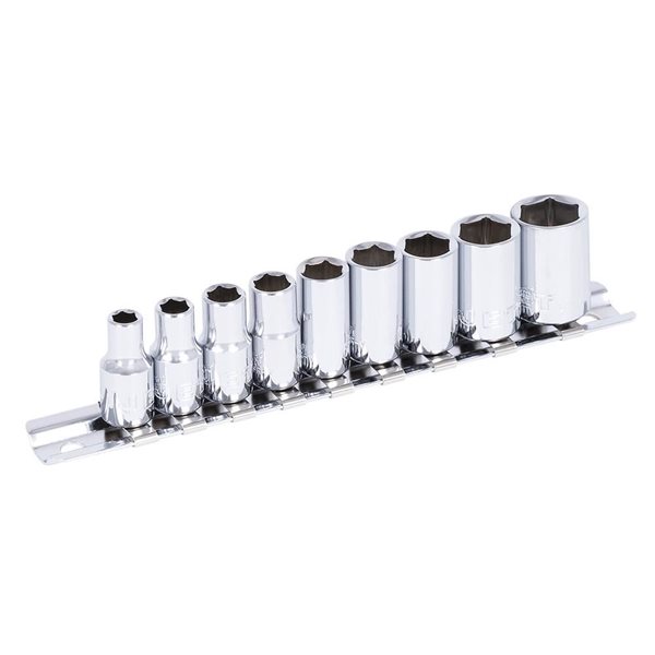 JET 9-Pc 1/4-in Drive Metric Socket Set - 12 pt.