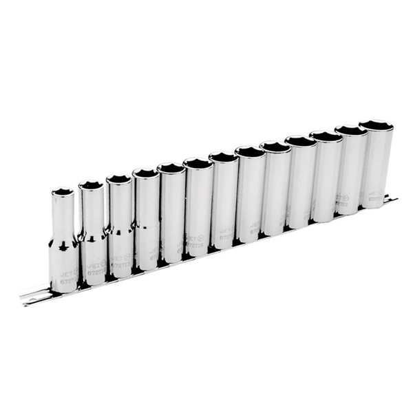 JET 13-Pc 1/2-in Drive Deep Metric Socket Set - 6 pt.