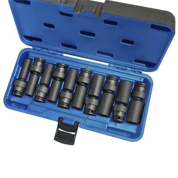 JET 10-Pc 3/8-in Drive Metric Universal Deep Impact socket Set - 6 Point