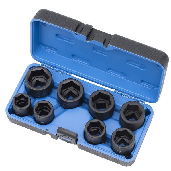 JET 8-Pc 3/4-in Drive SAE Impact Socket Set - 6 pt.