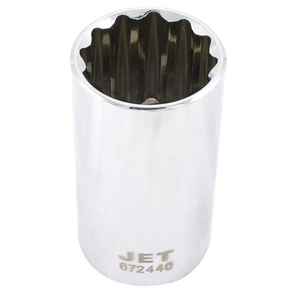 JET 1/2-in Drive x 1-1/4-in Deep Chrome Socket - 12 pt.
