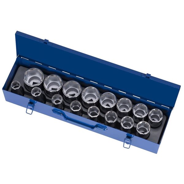JET 17-Pc 3/4-in Drive Deep SAE Socket Set - 6 pt.