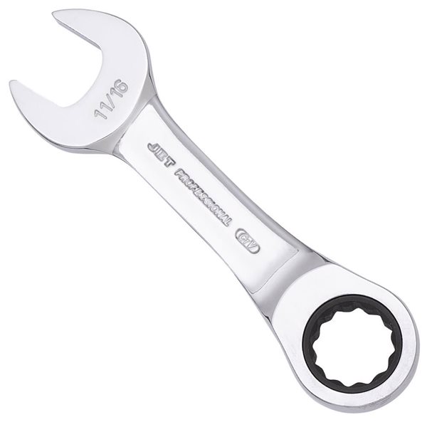 JET SAE Ratcheting Stubby Wrench - 11/16-in