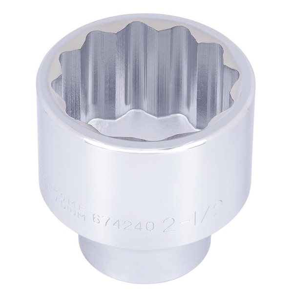 JET 1-in Drive x 2-1/2-in Regular Chrome Socket - 12 Points