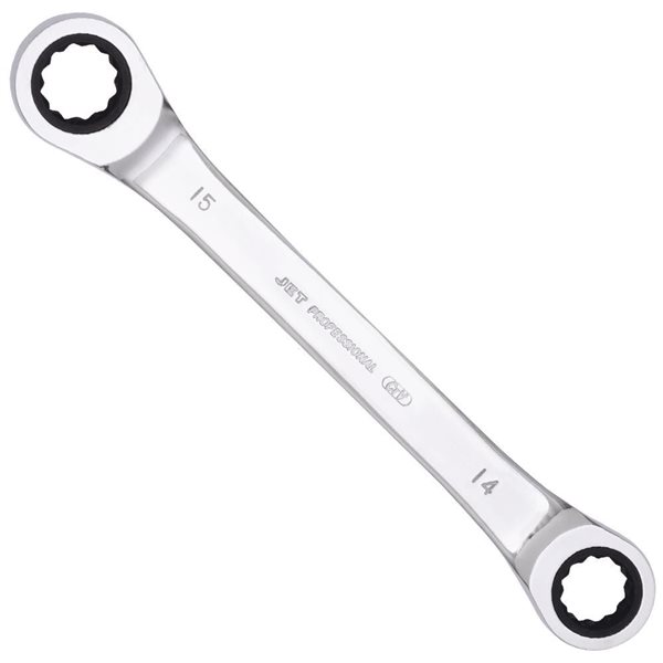 JET Metric Ratcheting Double Box Wrench - 14 mm x 15 mm