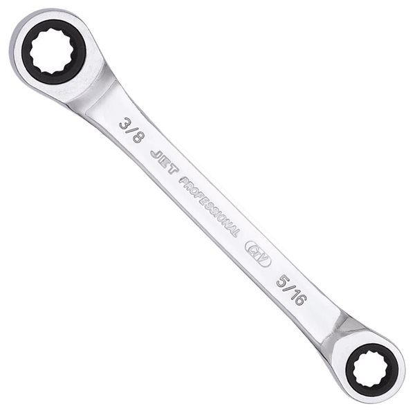 JET SAE Ratcheting Double Box Wrench - 5/16-in x 3/8-in