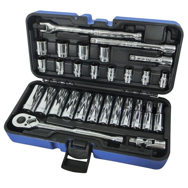 JET 30-Pc 3/8-in Drive Metric Socket Wrench Set - 12 pt.