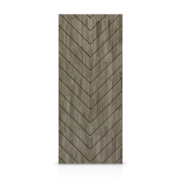 CALHOME 30 x 80-in Weather Grey Stained Pine Wood Interior Hollow Core Slab Door