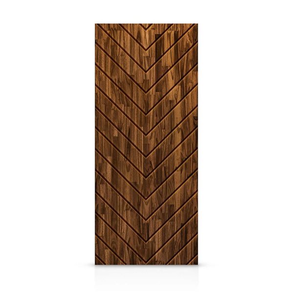 CALHOME 30 x 84-in Walnut Stained Pine Wood Interior Hollow Core Slab Door