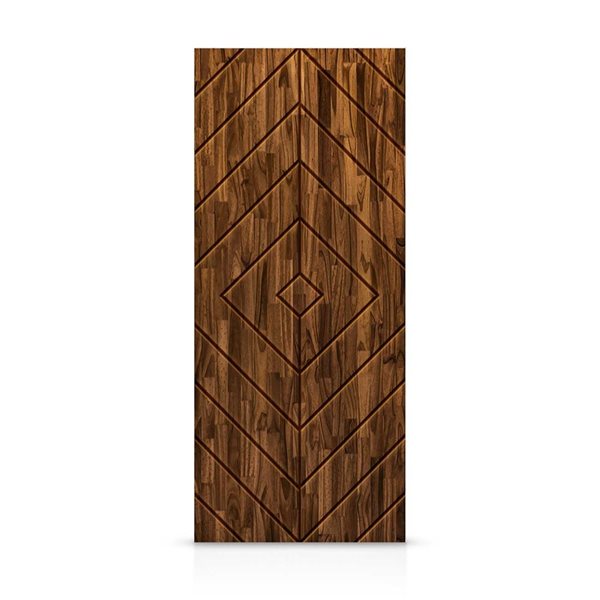 CALHOME 30 x 84-in Walnut Stained Pine Wood Interior Hollow Core Slab Door