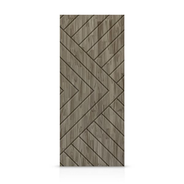 CALHOME 30 x 80-in Weather Grey Stained Pine Wood Interior Hollow Core Slab Door
