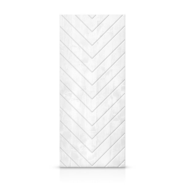 CALHOME 24 x 80-in White Stained Pine Wood Interior Hollow Core Slab Door