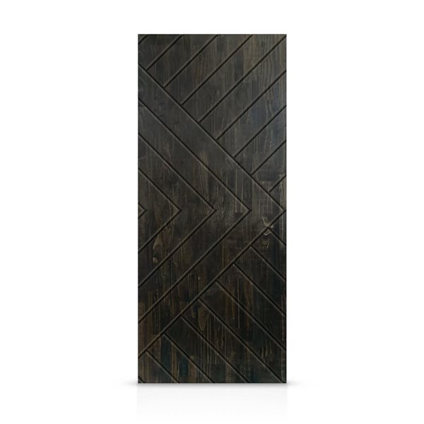 CALHOME 24 x 84-in Charcoal Black Stained Pine Wood Interior Hollow Core Slab Door