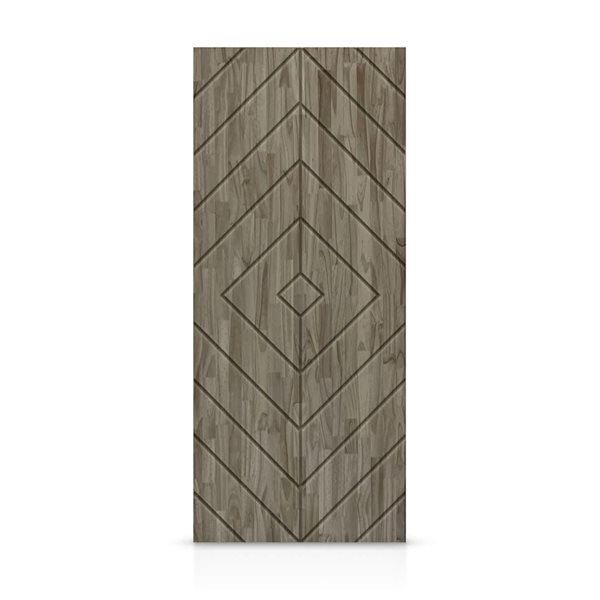 CALHOME 30 x 80-in Weather Grey Stained Pine Wood Interior Hollow Core Slab Door