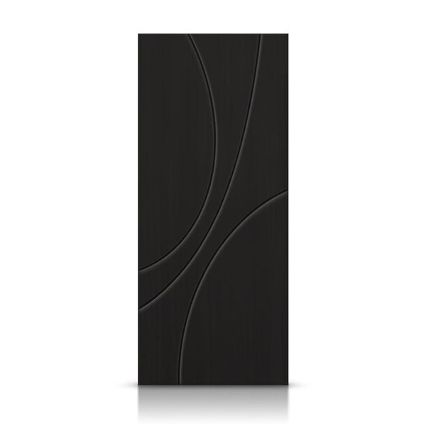 CALHOME 32 x 84-in Black Painted Composite MDF Interior Hollow Core Slab Door