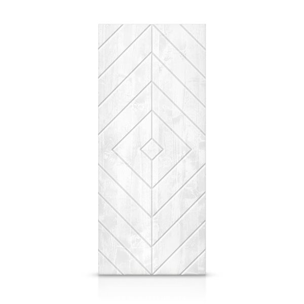 CALHOME 24 x 84-in White Stained Pine Wood Interior Hollow Core Slab Door