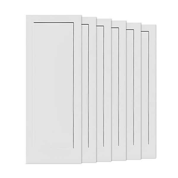 Garson 32 x 80 x 1 3/8-in White Primed 1-Panel Solid Core Shaker Interior Slab Door - 10/Pk