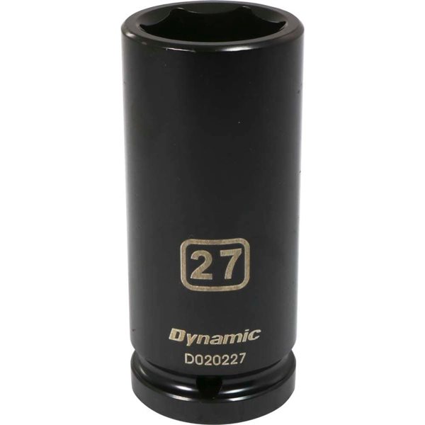Dynamic Tools 3/4-in Drive 6-Point Metric 27 mm Deep Length Impact Socket